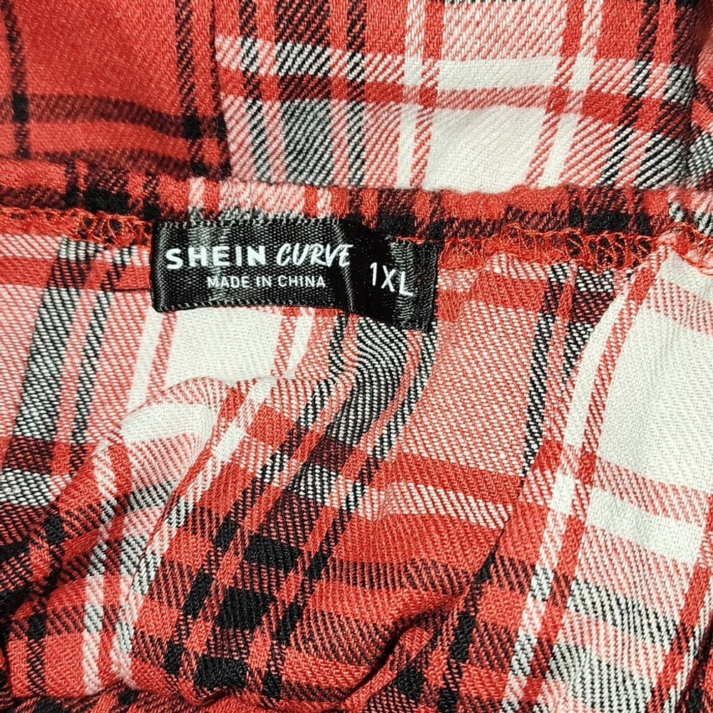 Flannel Holiday dress Sz 1XL Shein Curve - Picture 5 of 7